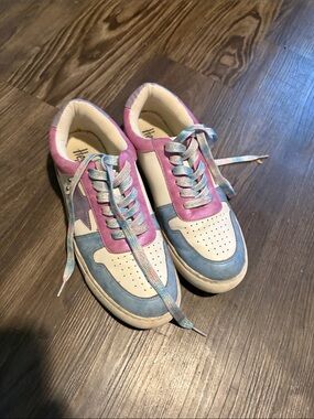 Corkys Women's Pastel Pink & Blue Colorblock Sneakers